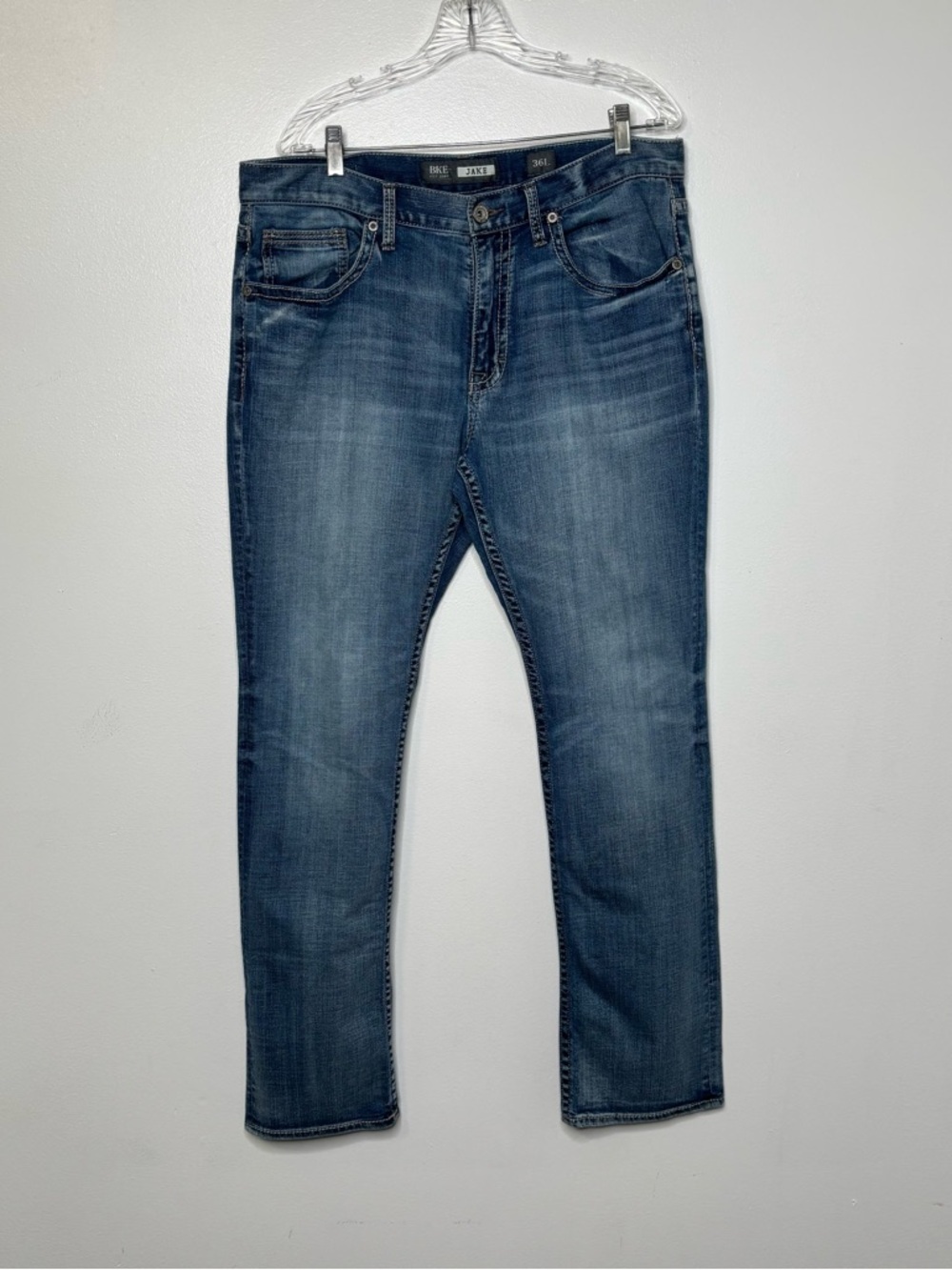 BKE Denim Jeans Jake Straight Leg 36L Blue